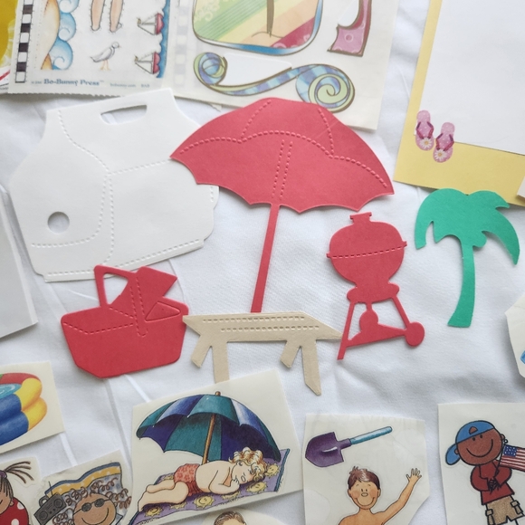 Scrapbook Stickers & diecuts summer picnic theme - Picture 4 of 11